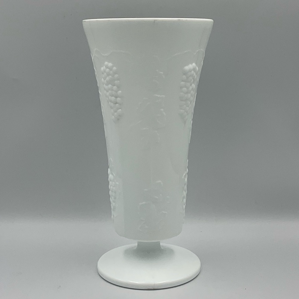 Vintage Indiana Glass Harvest Milk Glass Colony Flower Vase